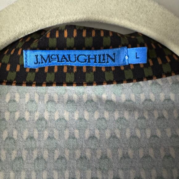 J. MCLAUGHLIN Shirt Large Catalina Cloth Brown Knit Court Polo 3/4 Sleeve 70's - Picture 10 of 13